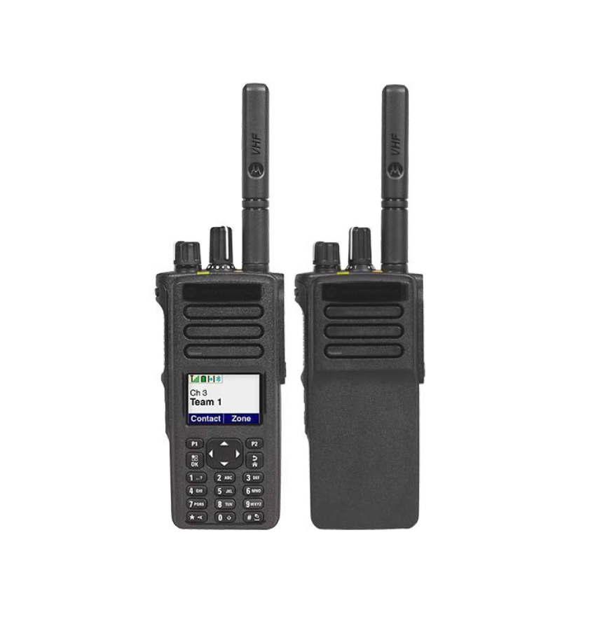 Two digital trunking radios